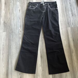 Vintage Moschino Donna Women’s Boot Cut Flare Black White Heart Jean Size 30